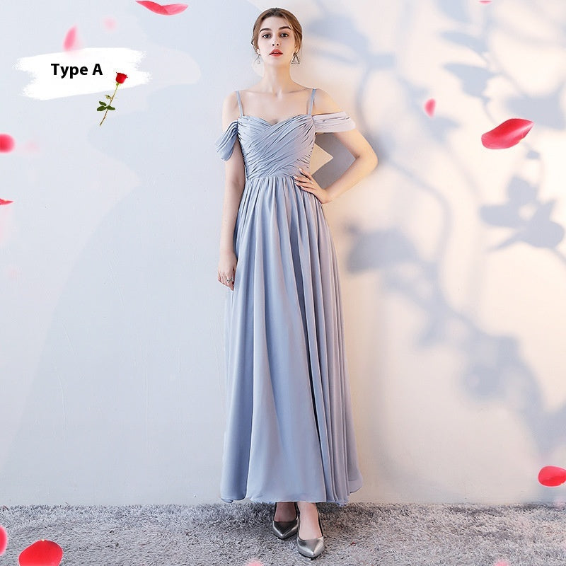 Host Dinner Bridesmaid Group Chiffon Bridesmaid Dress
