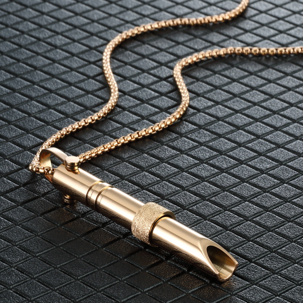 Couple Stainless Steel Mindfulness Necklace For Women Men Anxiety Relief Pendant Stress Panic Attack Relief Meditation