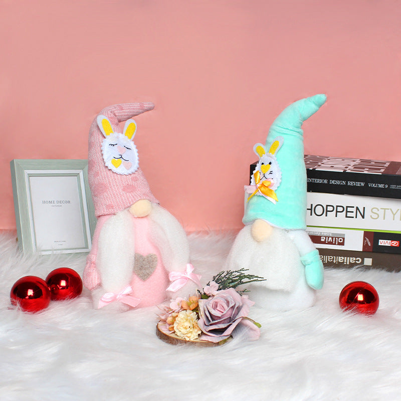 Rabbit Ears Doll Ornaments Easter Elf Doll Gift Decorations