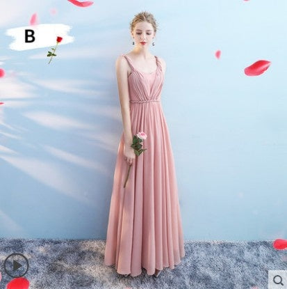Host Dinner Bridesmaid Group Chiffon Bridesmaid Dress
