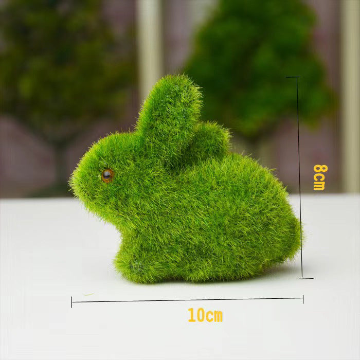Easter Egg Gift Simulation Flocking Rabbit Garden Decoration Ornaments