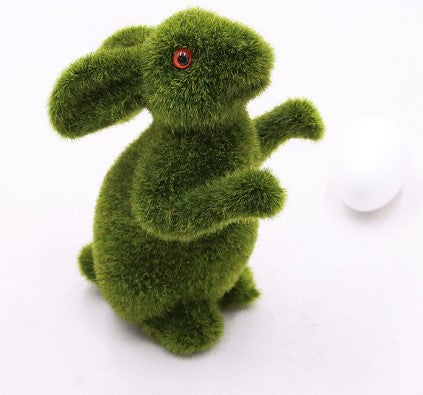 Easter Egg Gift Simulation Flocking Rabbit Garden Decoration Ornaments