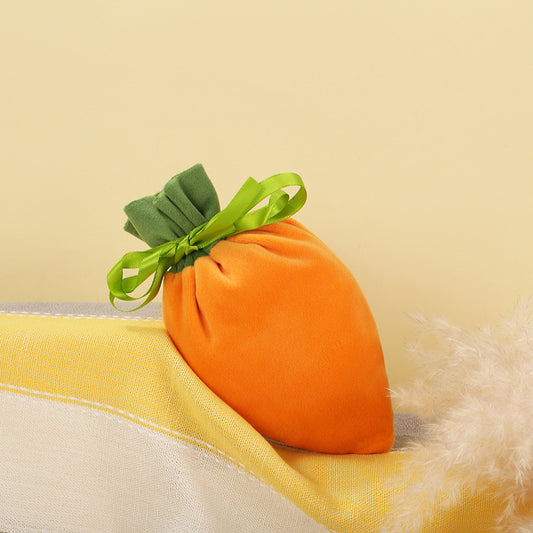 Easter Carrot Gift Drawstring Bag – Cute Bunny Treat Bag for Easter Egg Hunt, Party Favours & Spring Gifts