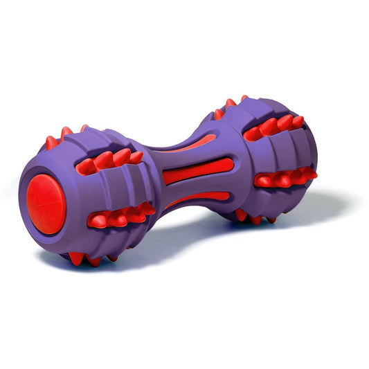 Durable Rubber Dog Chew Toy – Heavy Duty Dumbbell Toy for Aggressive Chewers